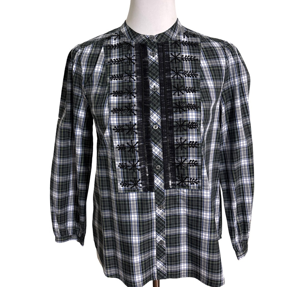 J. Crew Black and White Checkered Shirt